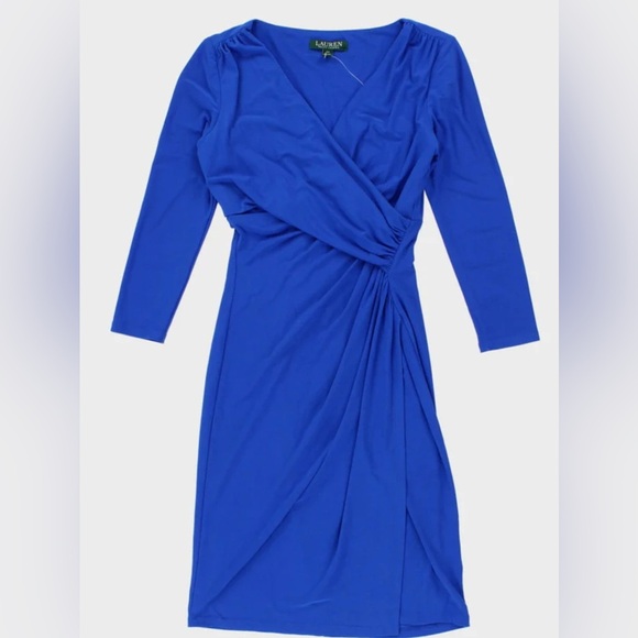 Lauren Ralph Lauren Royal Blue Long Sleeve Dress - Picture 1 of 8